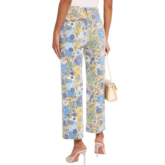 MOTHER The Rambler Zip Ankle jeans in Floral Patterned denim Jeans NEW - Picture 3 of 4
